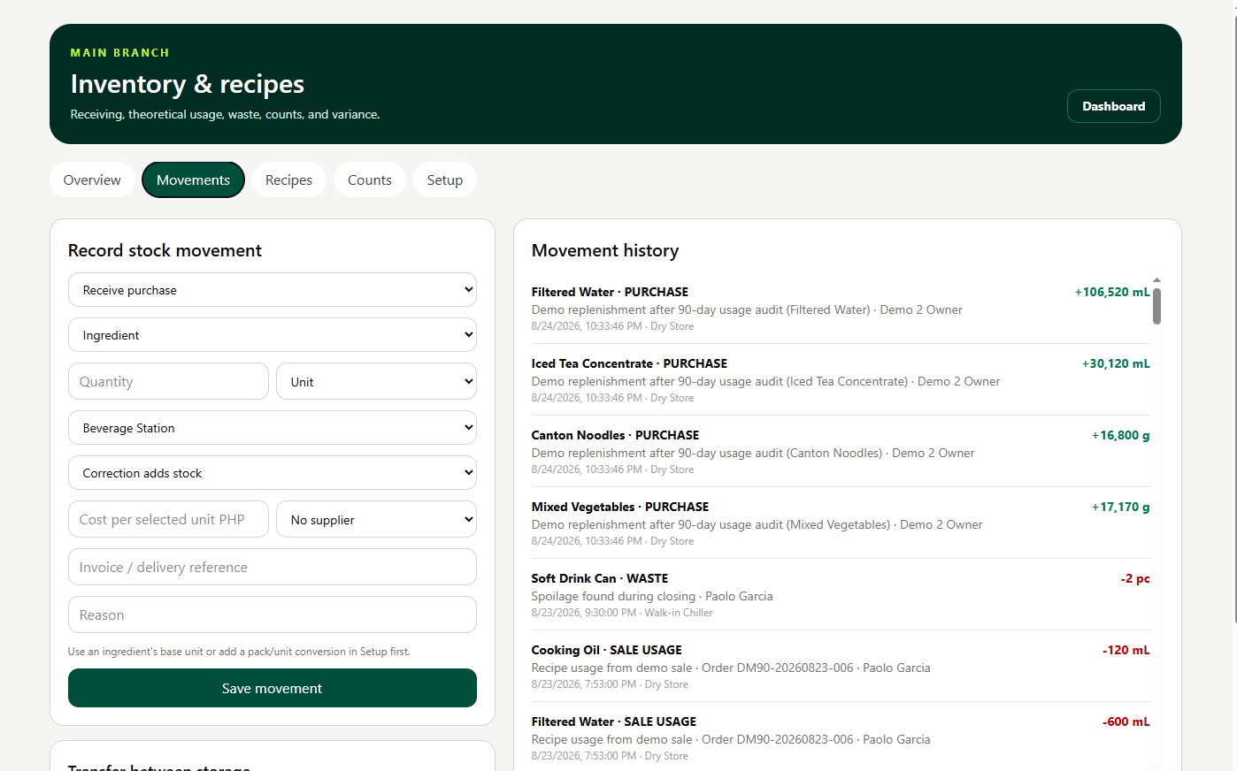 Resto Man restaurant operations system